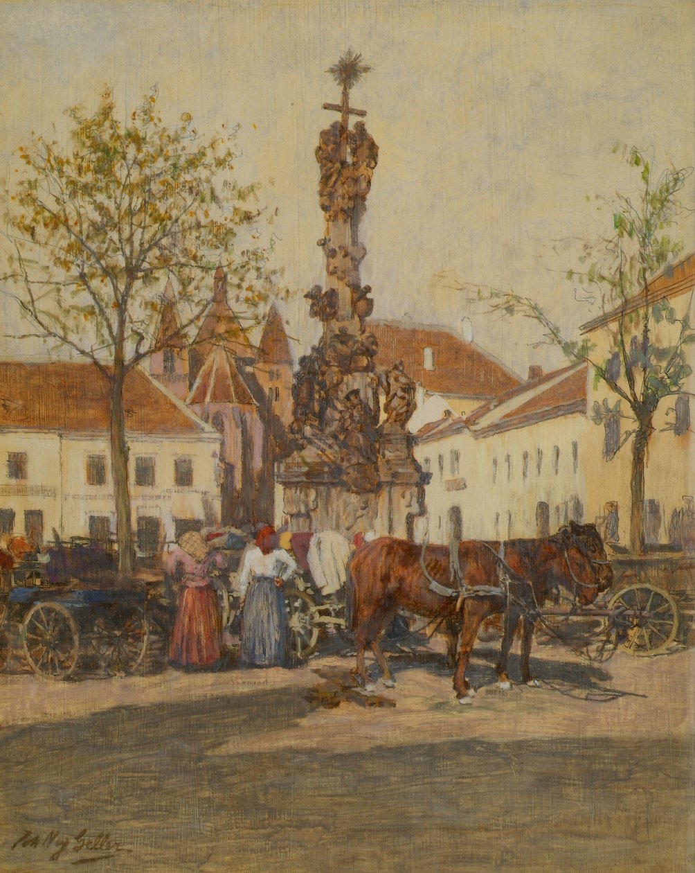Hrad Harrow od Johann Nepomuk Geller
