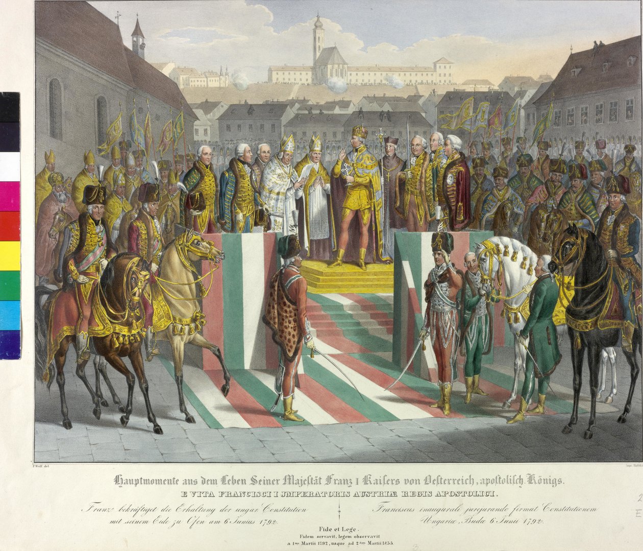 Korunovace v kamnech 1792 od Johann Nepomuk Hoechle