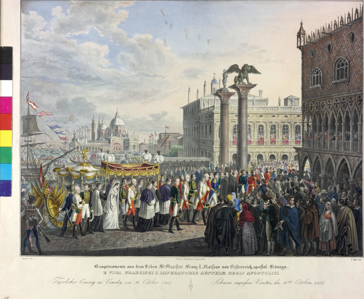 Okupace v Benátkách 1815 od Johann Nepomuk Hoechle