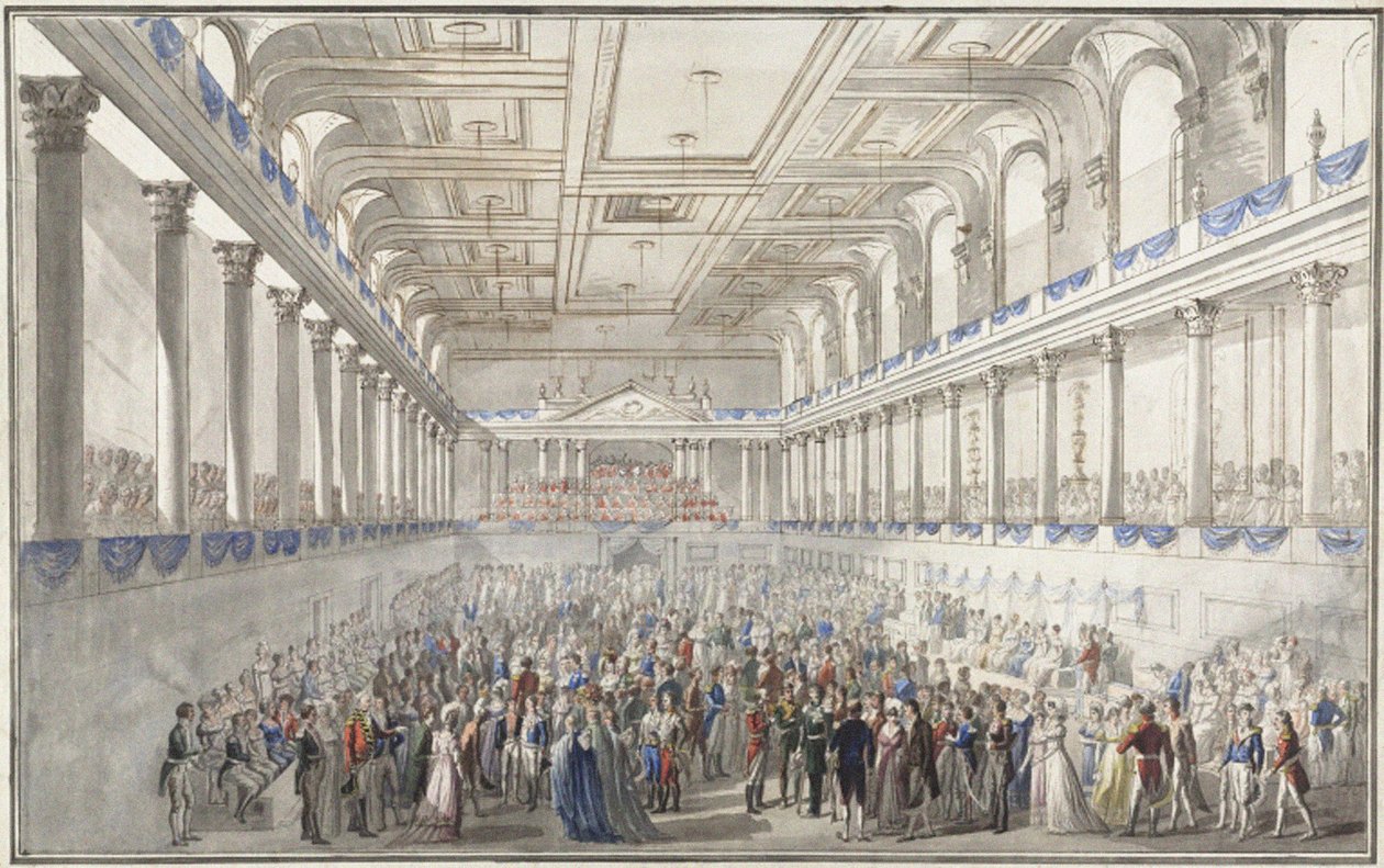 Redoute paré během vídeňského kongresu 9. října 1814, c. 1815 od Johann Nepomuk Hoechle