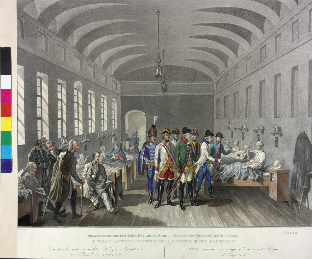 Vizitace v polní nemocnici v Lugoji 1789 od Johann Nepomuk Hoechle