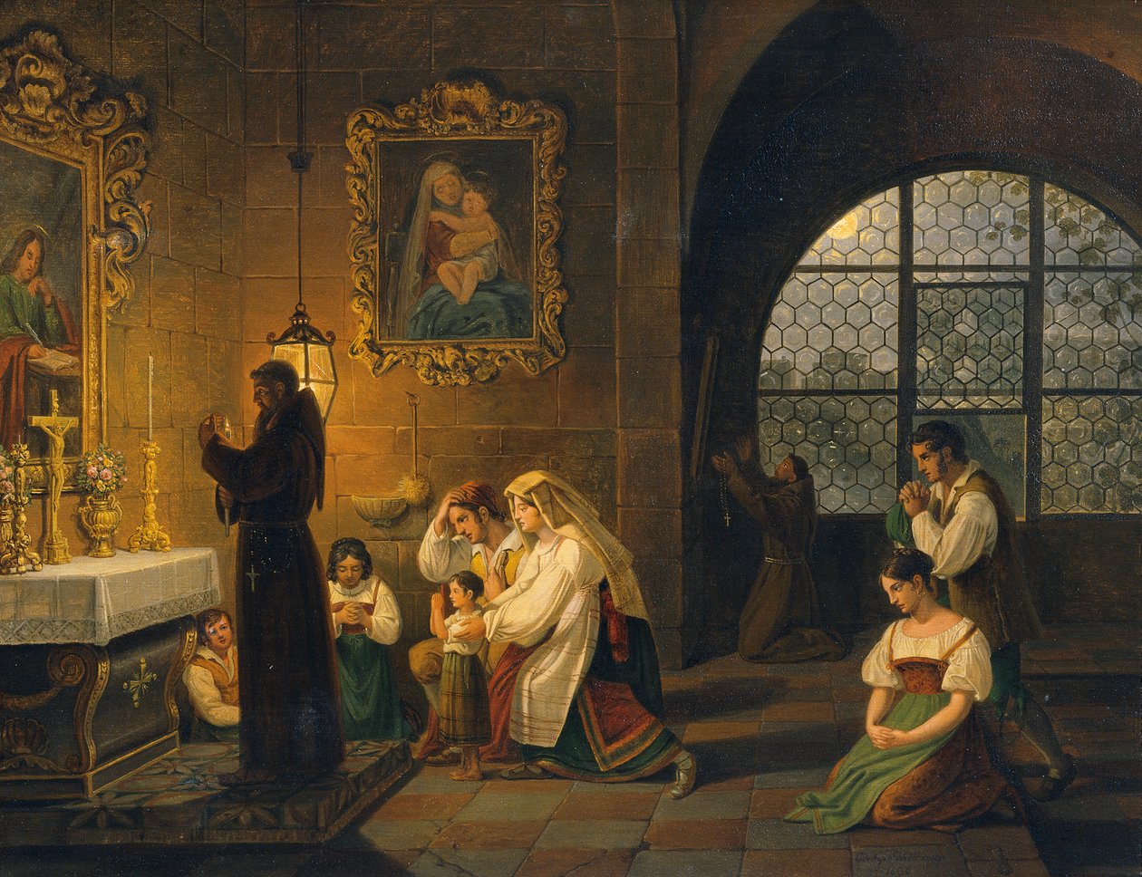 Interiér italského kostela od Johann Nepomuk Schödlberger