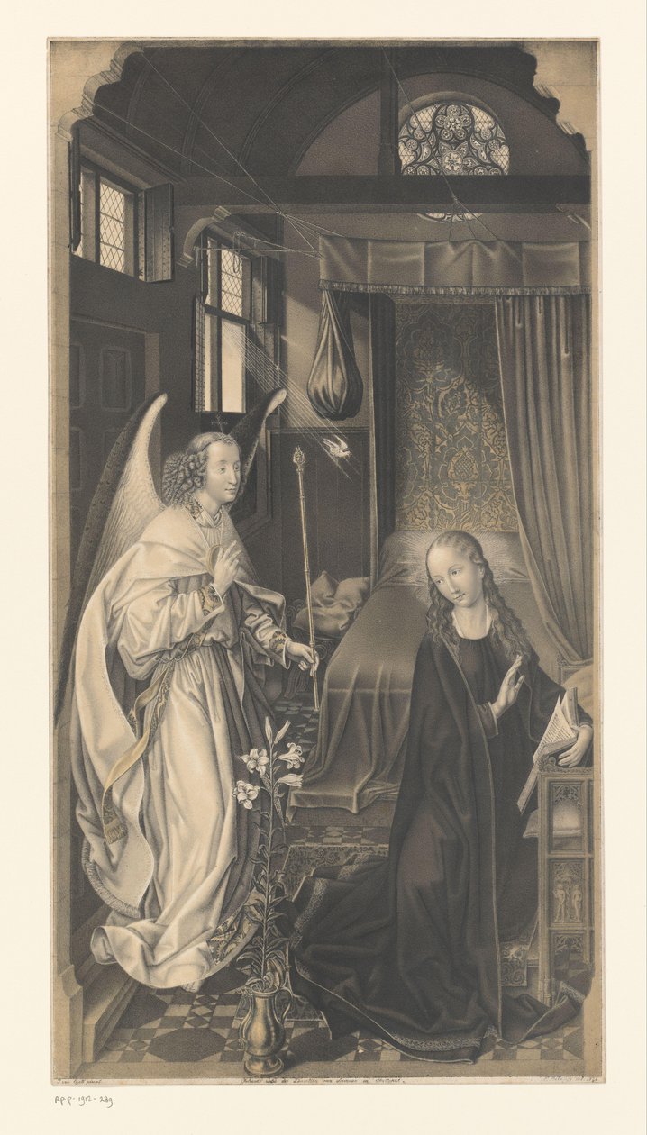 Zvěstování Díla ze sbírky bratří Boisserée (název série) Galerie des Frères Boisserée (název série) od Johann Nepomuk Strixner