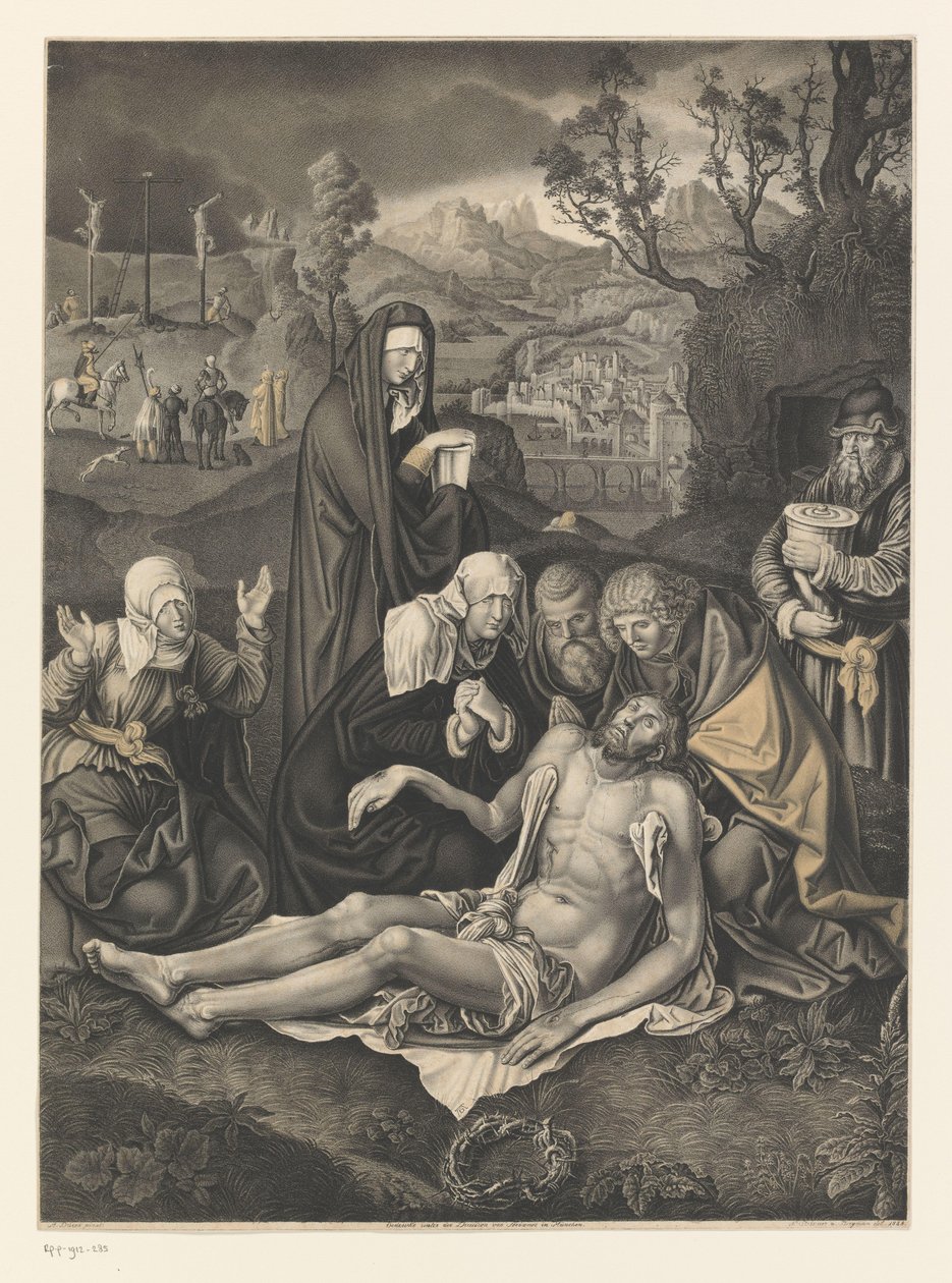 Oplakávání Krista Díla ze sbírky bratří Boisserée (název série) Galerie des Frères Boisserée (název série) od Johann Nepomuk Strixner
