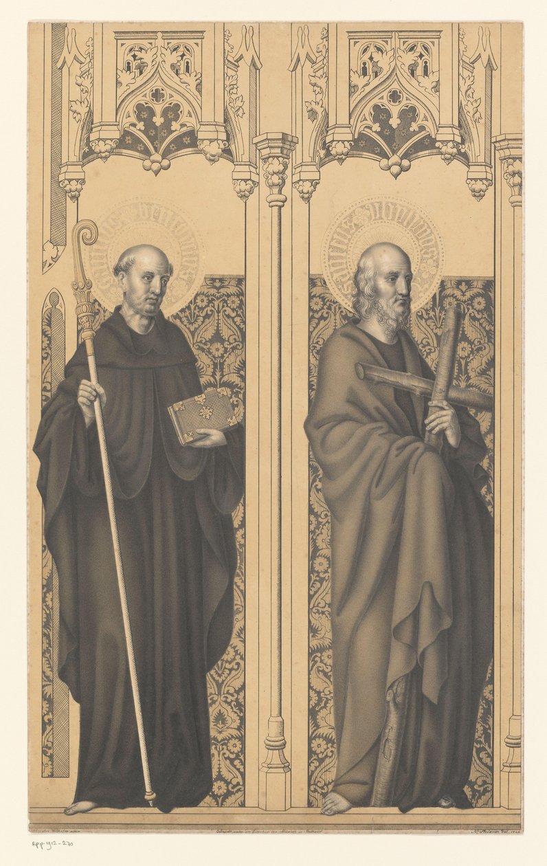 Svatý Benedikt a Filip Díla ze sbírky bratří Boisserée (název série) Galerie des Frères Boisserée (název série) od Johann Nepomuk Strixner