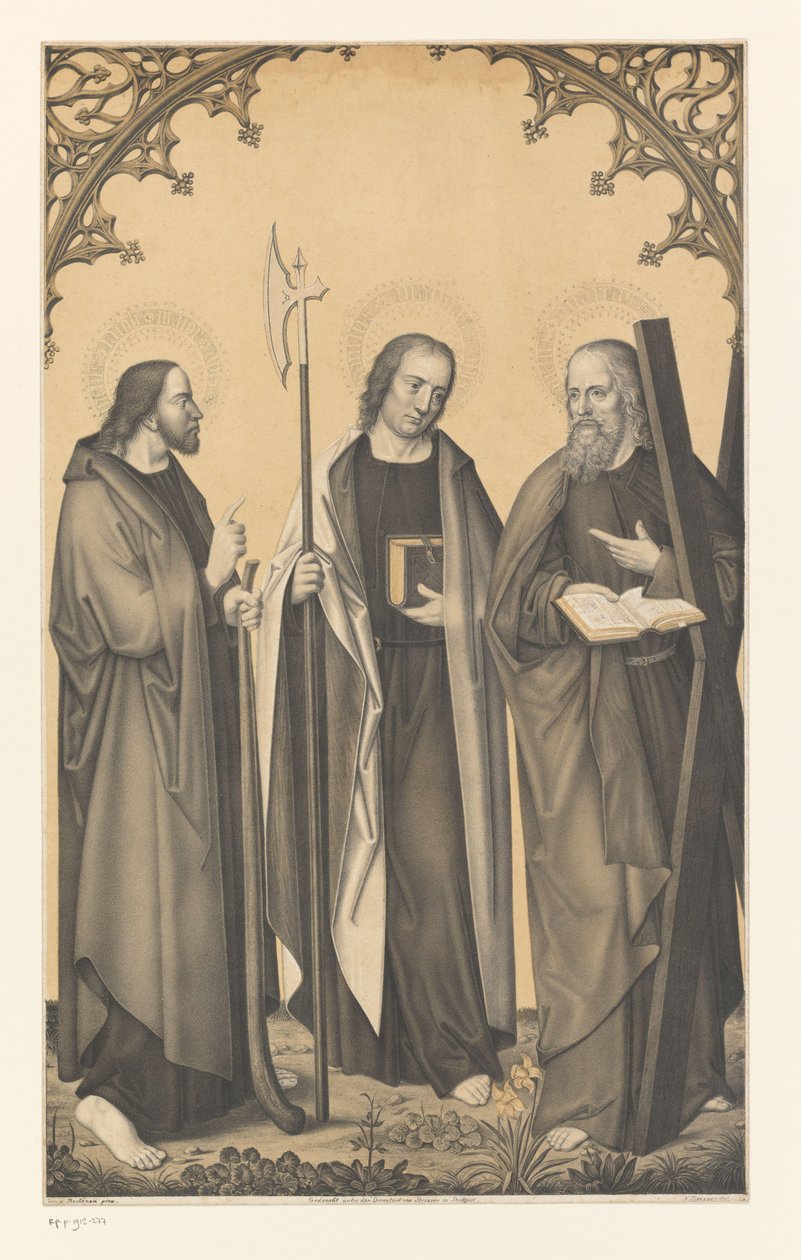 Svatý Jakub mladší, Matouš a Ondřej Díla ze sbírky bratří Boisserée (název série) Galerie des Frères Boisserée (název série) od Johann Nepomuk Strixner
