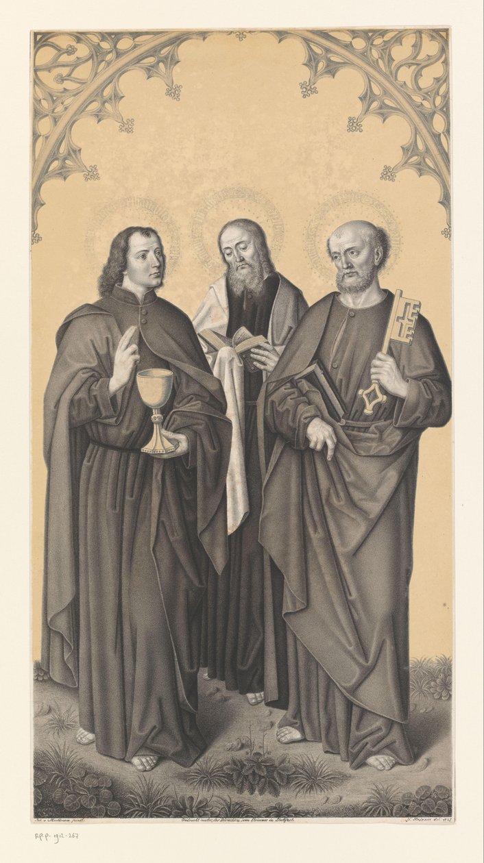 Svatý Jan, Matouš a Petr Díla ze sbírky bratří Boisserée (název série) Galerie des Frères Boisserée (název série) od Johann Nepomuk Strixner