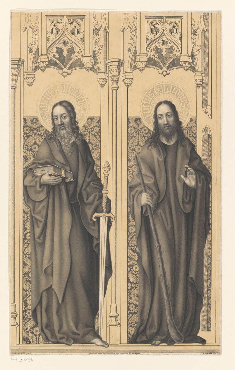Svatý Matouš a Jakub Díla ze sbírky bratří Boisserée (název série) Galerie des Frères Boisserée (název série) od Johann Nepomuk Strixner