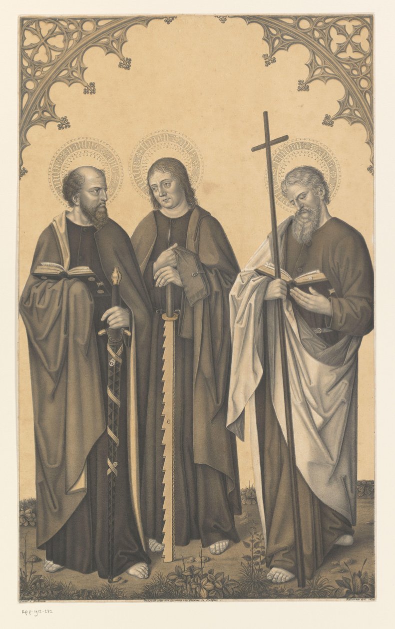 Svatý Pavel, Šimon a Filip Díla ze sbírky bratří Boisserée (název série) Galerie des Frères Boisserée (název série) od Johann Nepomuk Strixner