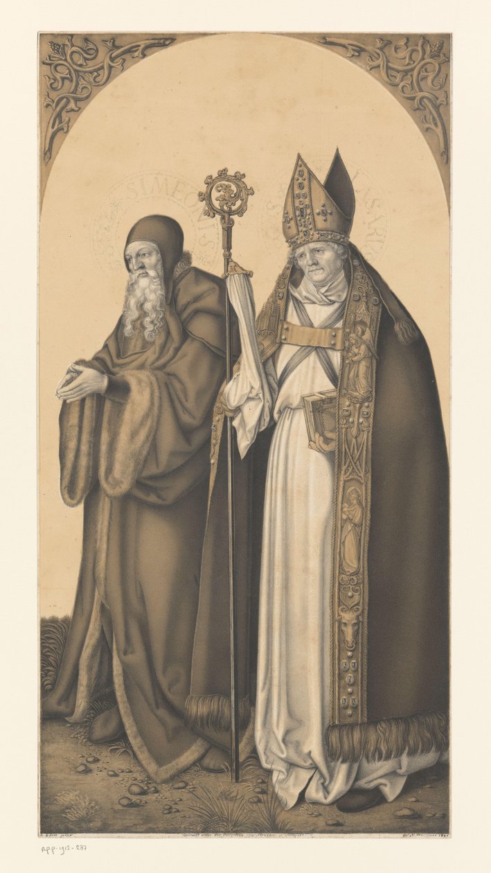 Svatý Šimon a Lazar Díla ze sbírky bratří Boisserée (název série) Galerie des Frères Boisserée (název série) od Johann Nepomuk Strixner