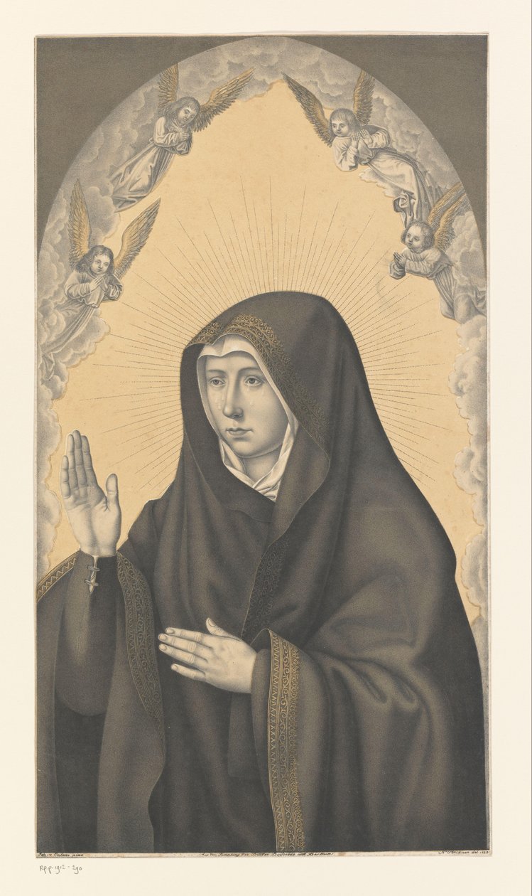 Mary jako Mater dolorosa Díla ze sbírky bratří Boisserée (název série) Galerie des Frères Boisserée (název série) od Johann Nepomuk Strixner