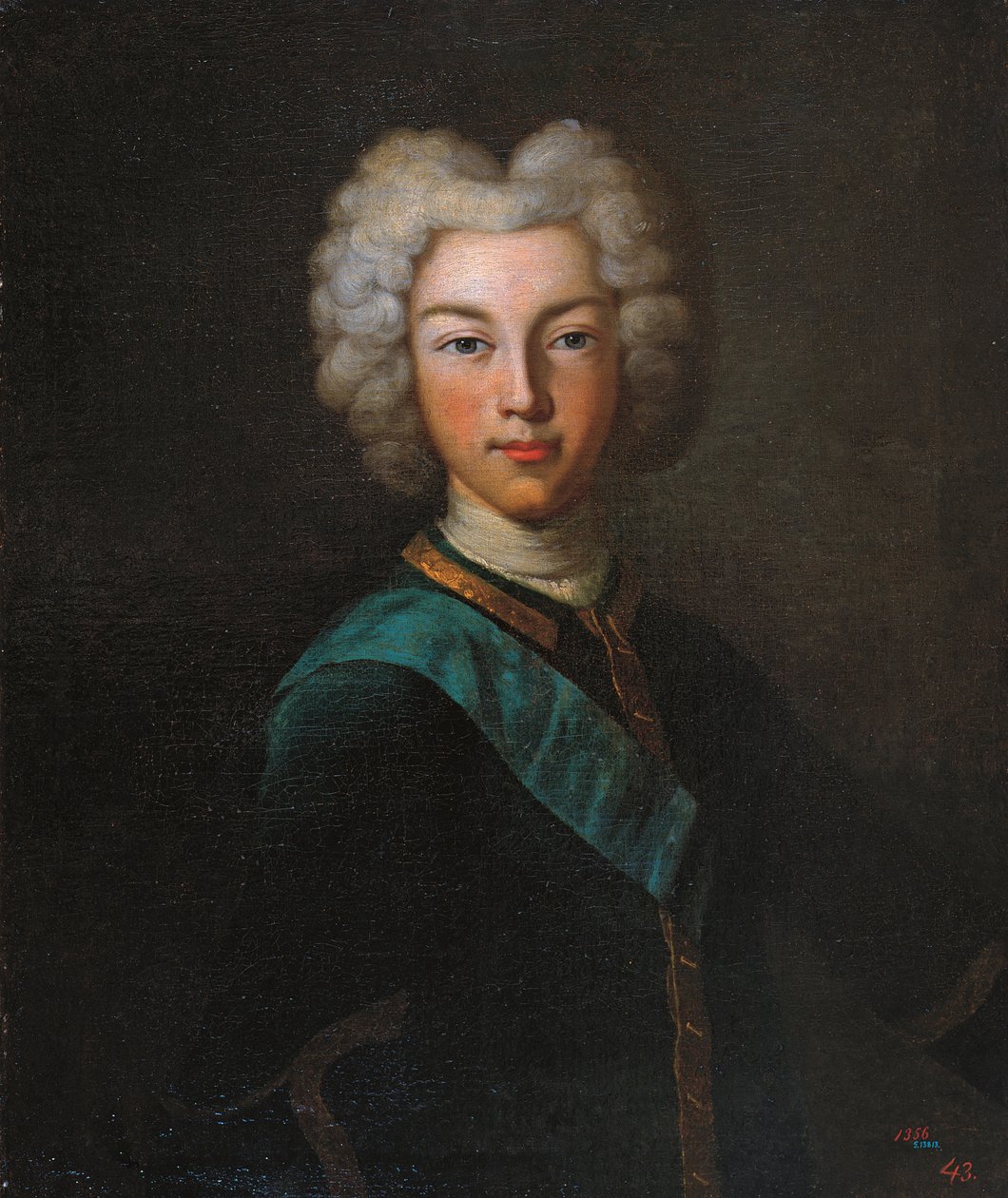 Portrét ruského cara Petra II. 1715-1730, konec 20. let 18. století od Johann Paul Luedden