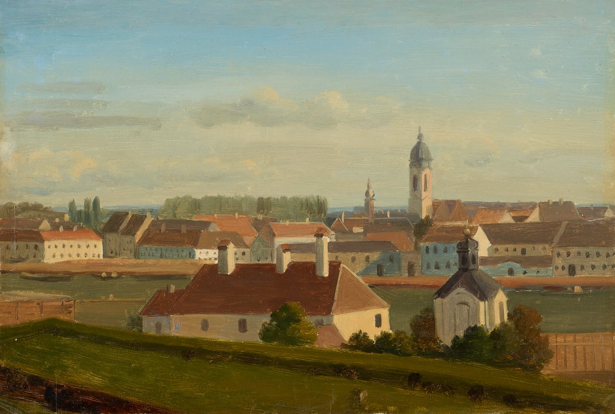 Pohled přes Dunajský kanál do Leopoldstadtu od Johann Peter Krafft