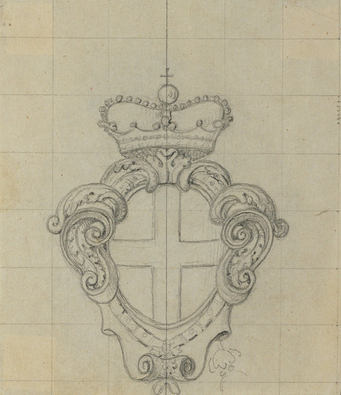 Fontána v broskvové zahradě Horního Belvederu: detail od Johann Peter Krafft