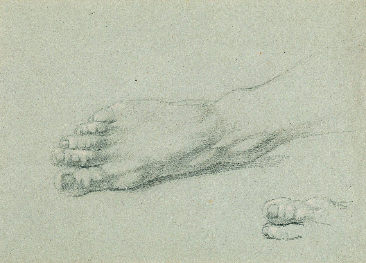 Studie nohou pro "Arindal a Daura" od Johann Peter Krafft