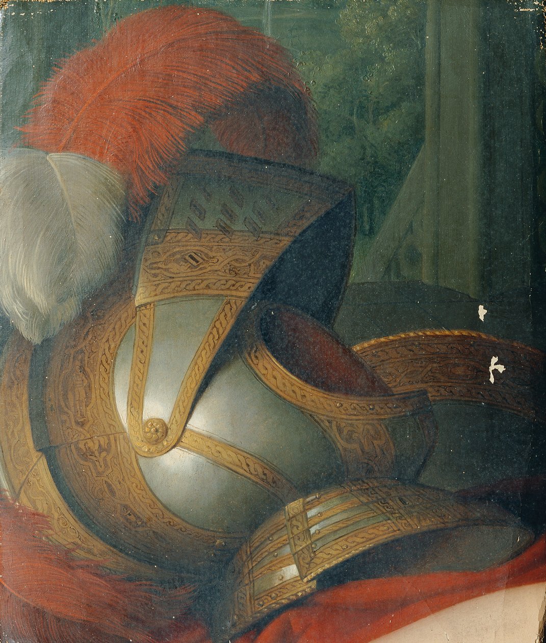 přilba a kulatý štít od Johann Peter Krafft