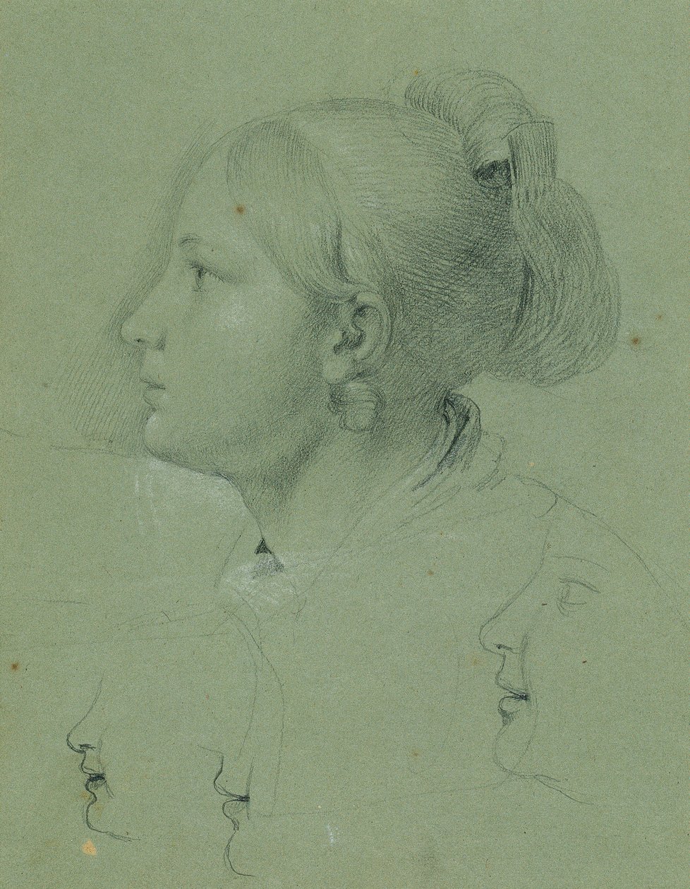 Head of a Girl (Studie o „Návratu muže Landwehru domů“, 1817) od Johann Peter Krafft
