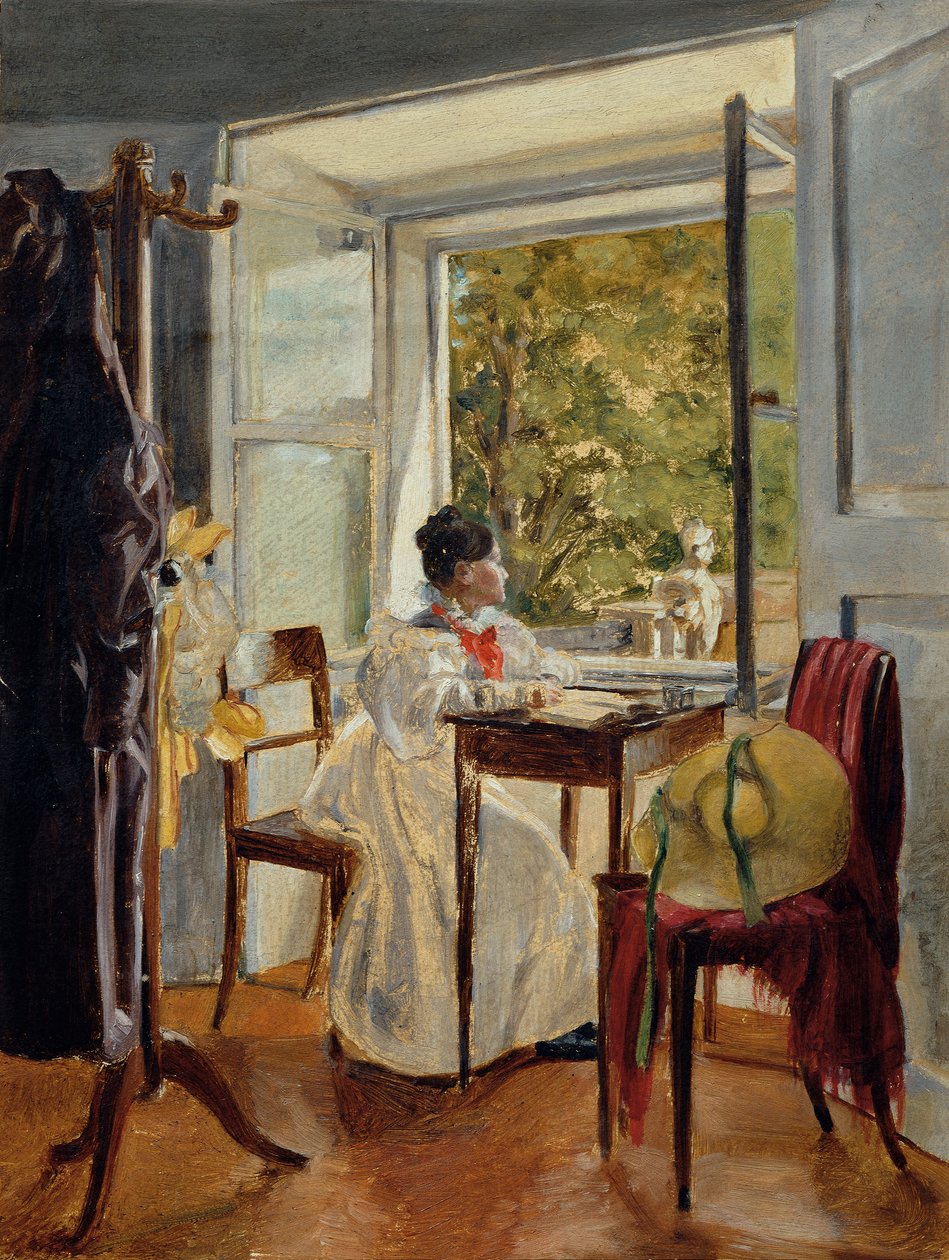 Marie Krafftová u stolu od Johann Peter Krafft