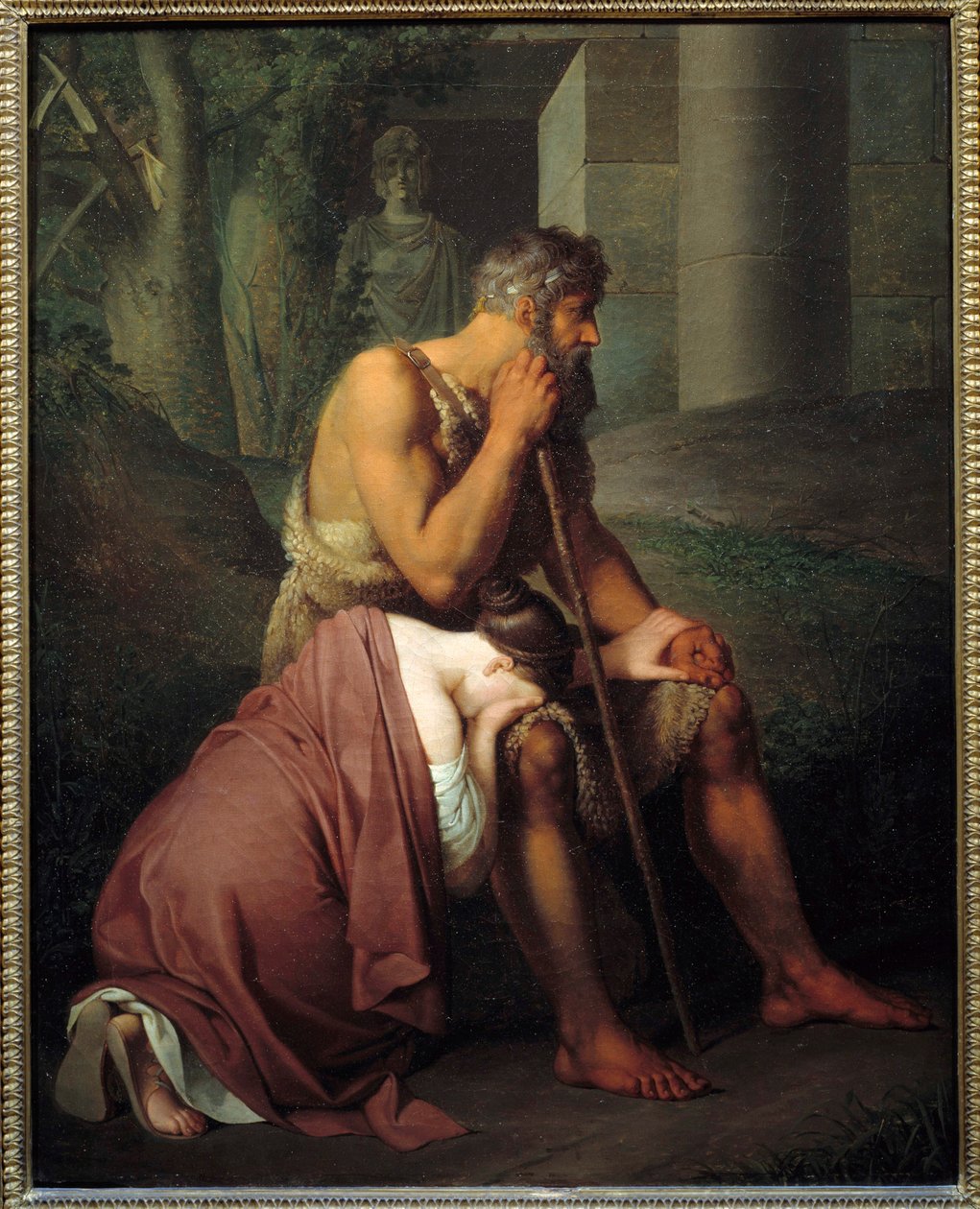 Obraz Oidipus a Antigona od Johanna Petera Kraffta (1780-1856) (mimo jiné) 1809 Ne. 0,53 x 0,66 m od Johann Peter Krafft
