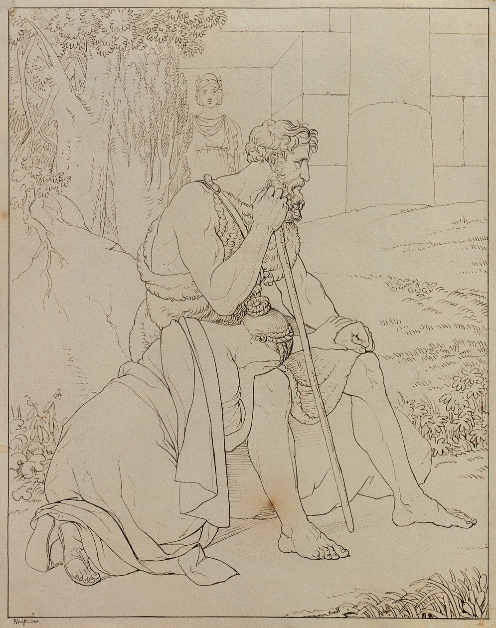 Oidipus a Antigona od Johann Peter Krafft