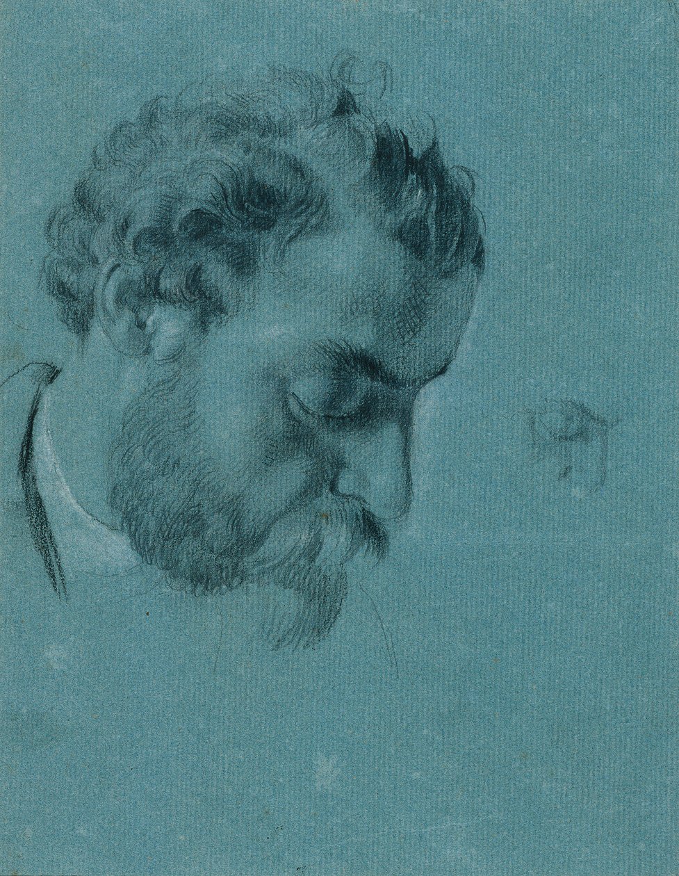 Portrétní studie pro "David s hlavou Goliáše" od Johann Peter Krafft