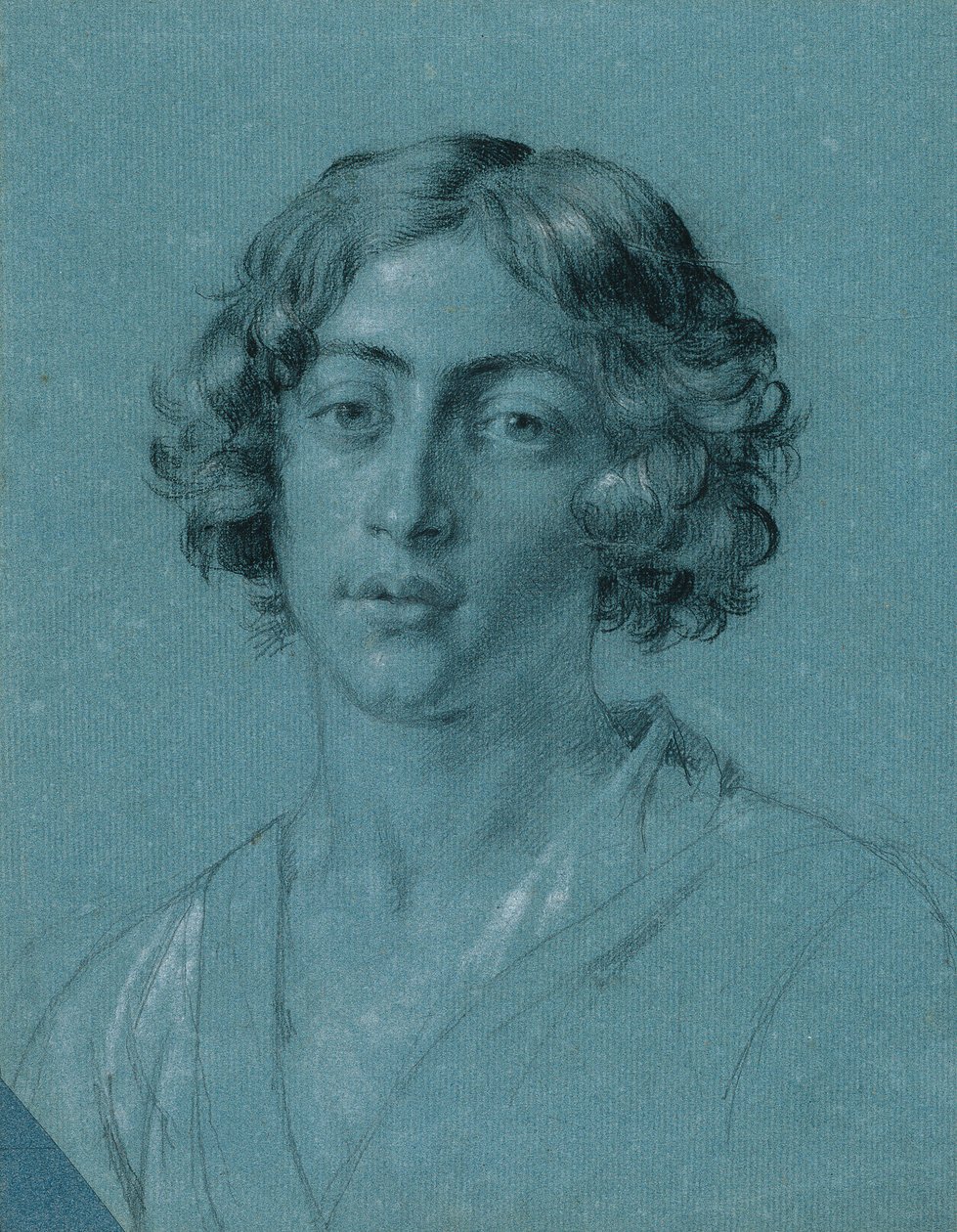 Portrétní studie pro "David s hlavou Goliáše" od Johann Peter Krafft