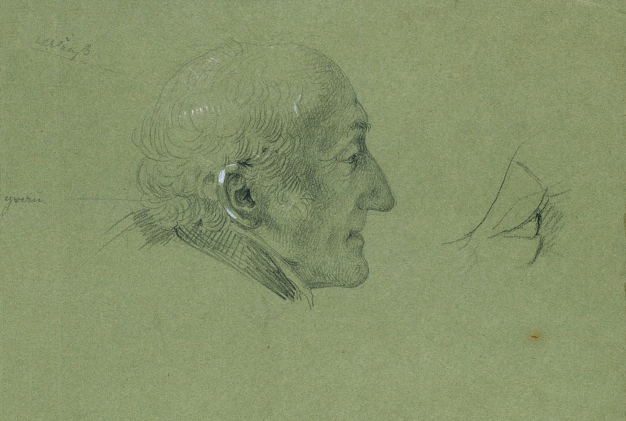 Portrétní studie k „Návratu muže Landwehru domů“ (1820) od Johann Peter Krafft