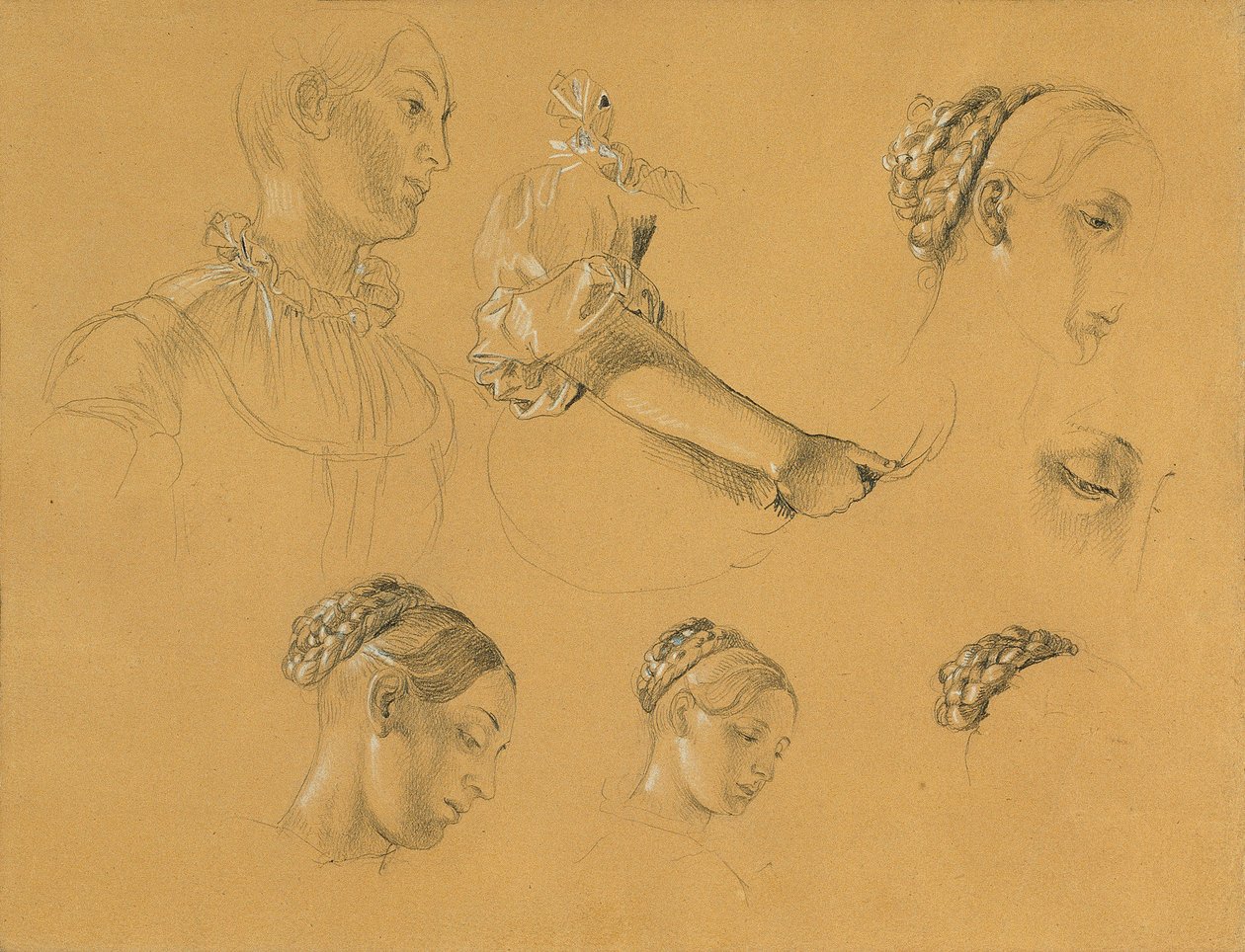 Studie na "Hermann a Dorothea na vinici" od Johann Peter Krafft