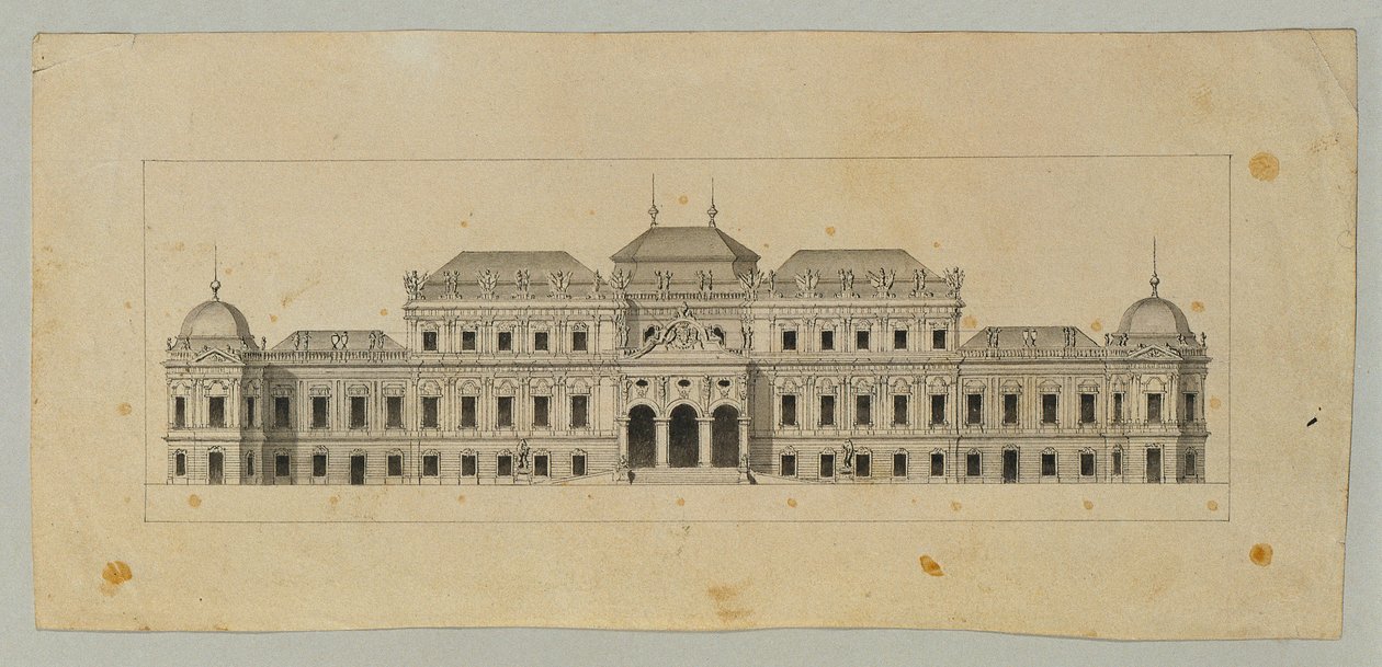Studie pro Horní Belvedere od Johann Peter Krafft