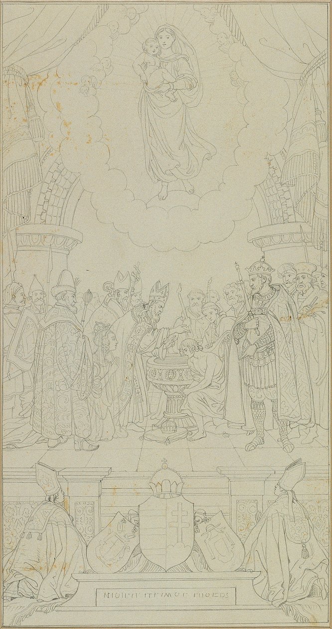 Křest Štěpána Uherského od Johann Peter Krafft