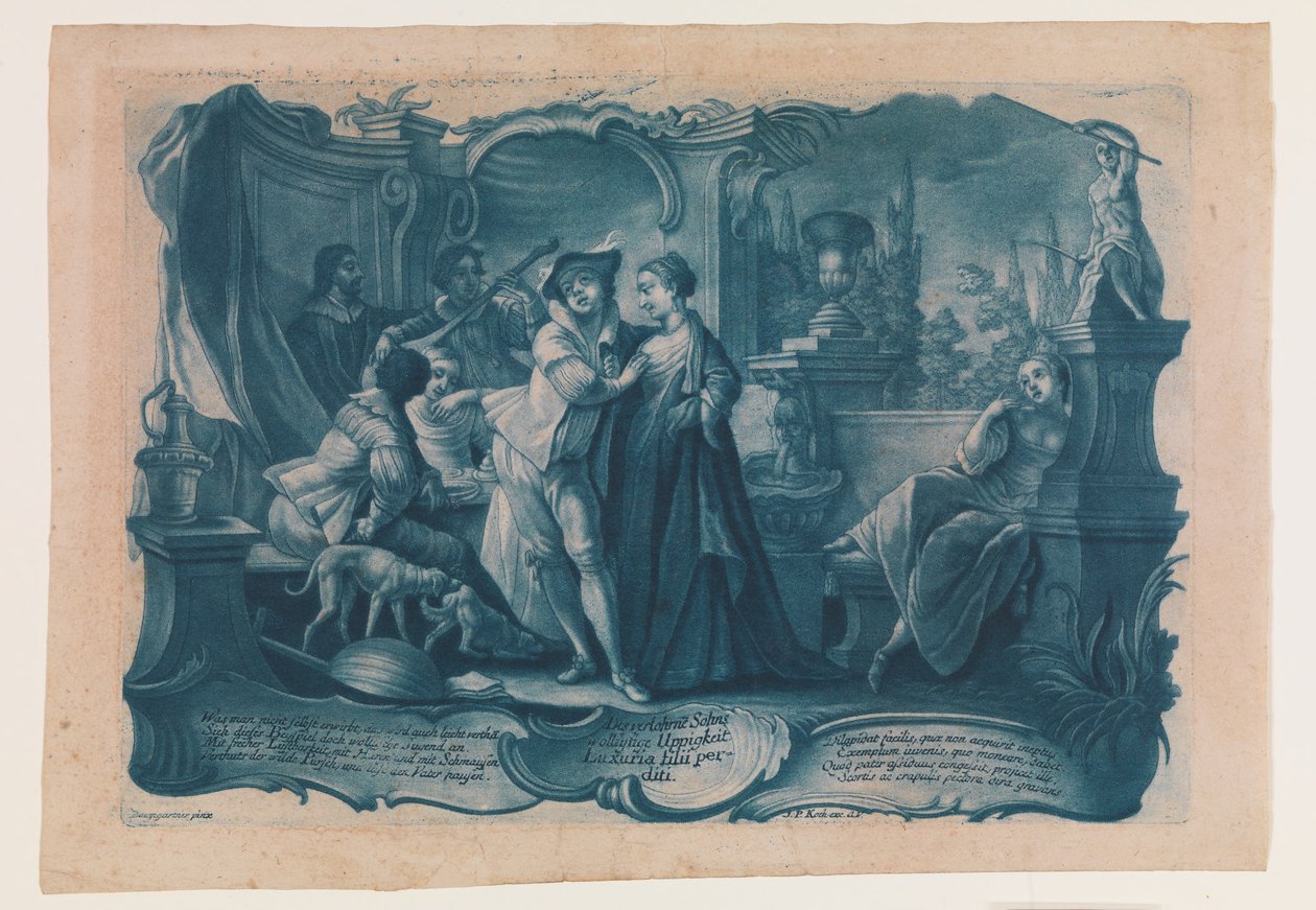 Marnotratný syn ve společnosti kurtizán od Johann Philip Koch