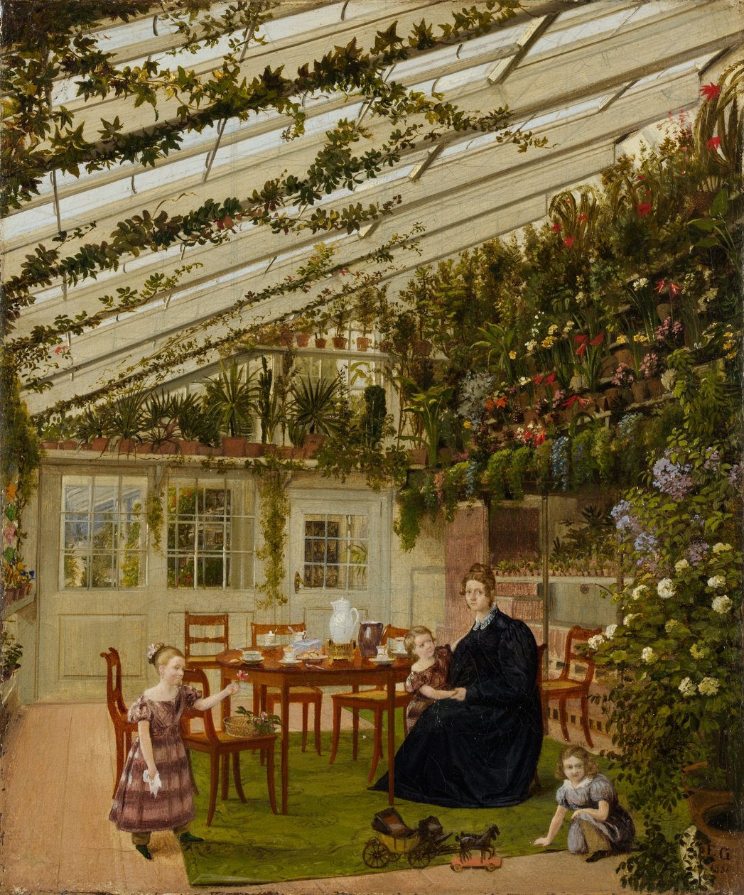 Rodina pana Westfala na konzervatoři, 1836. od Johann Philipp Eduard Gartner