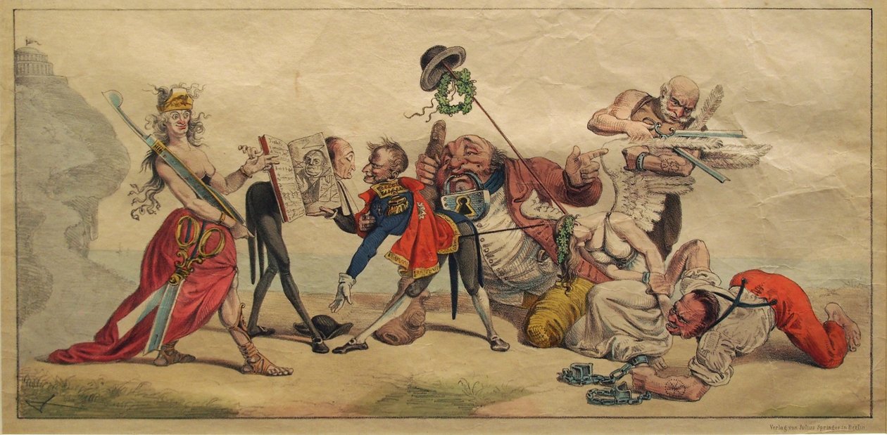 Vstup cenzury v Německu, 1842 od Johann Richard Seel