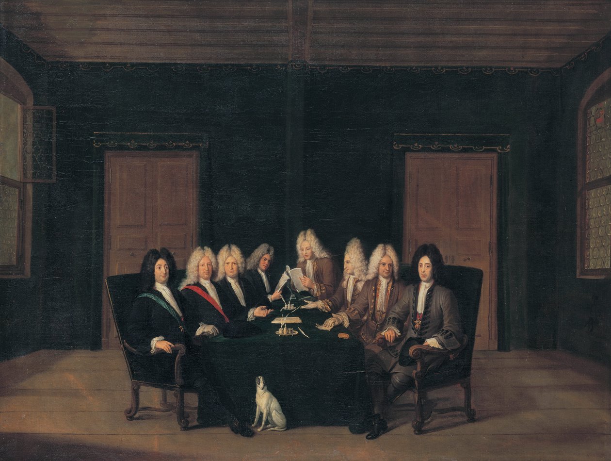 Francouzština:  Vyslancům mírového kongresu v Bádensku 7. září 1714. od Johann Rudolf Huber