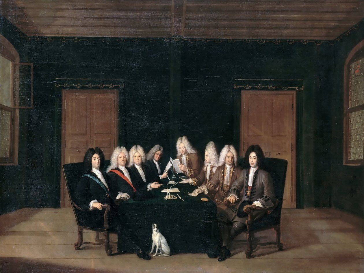 Emisaři mírového kongresu v Badenu dne 7. září 1714 od Johann Rudolf Huber