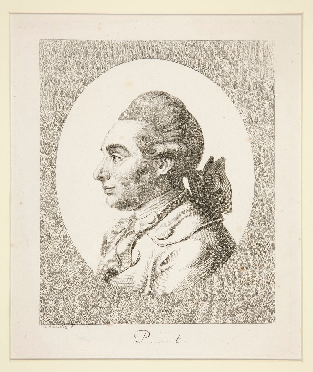 Portrét P od Johann Rudolph Schellenberg