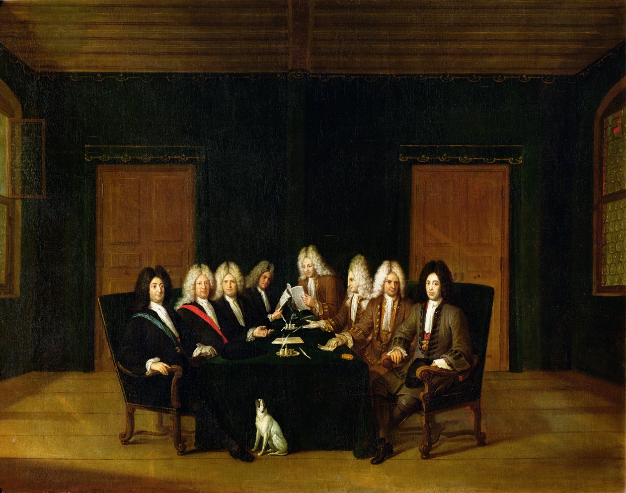 Zplnomocnění zástupci na kongresu v Badenu, září 1714 od Johann Rudolph the Elder Huber