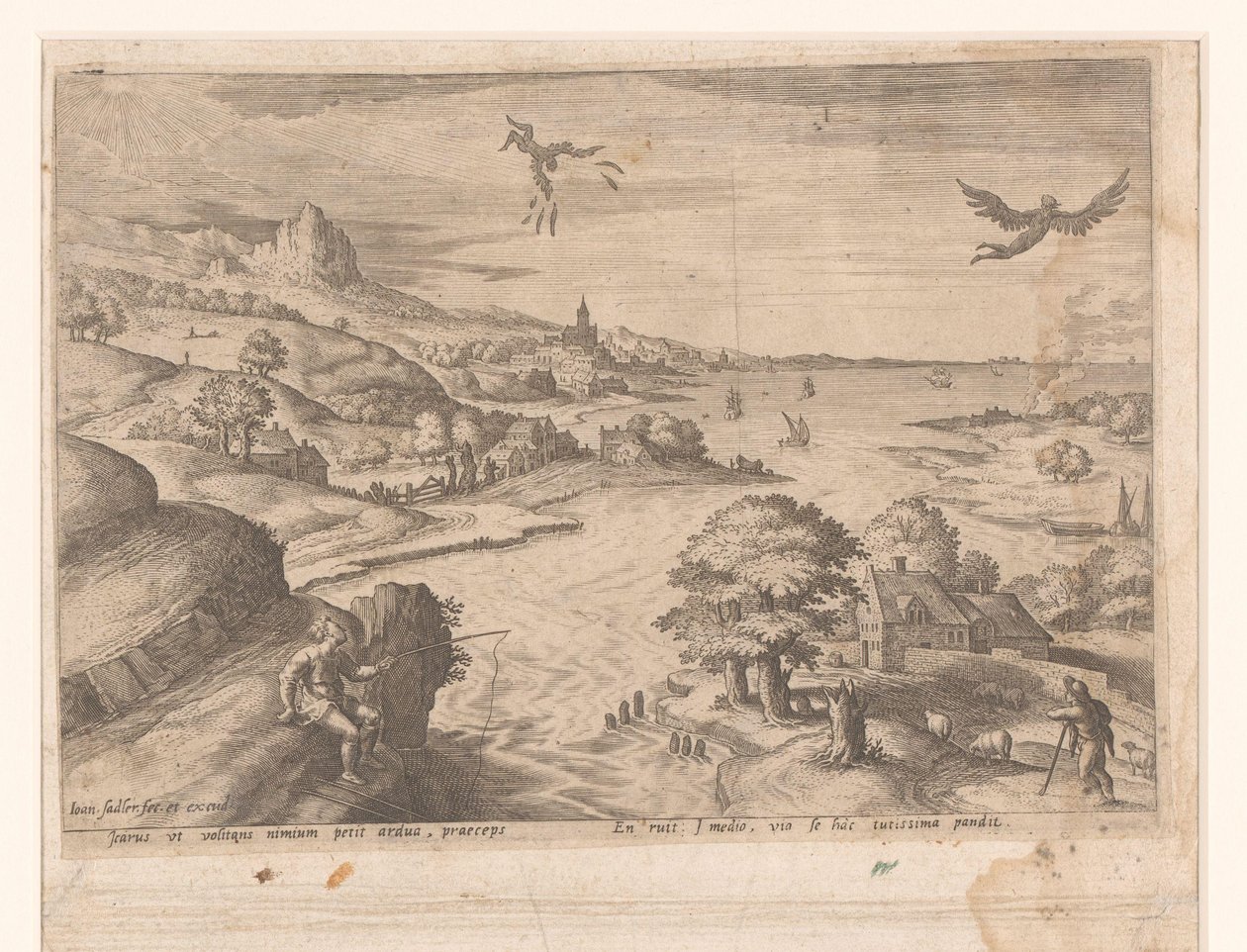Krajina s narcisem od Johann Sadeler (I) (attributed to)