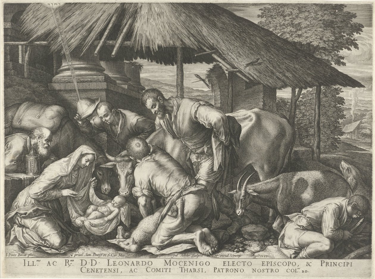 Klanění pastýřů se spícím pastýřským chlapcem od Johann Sadeler (I)