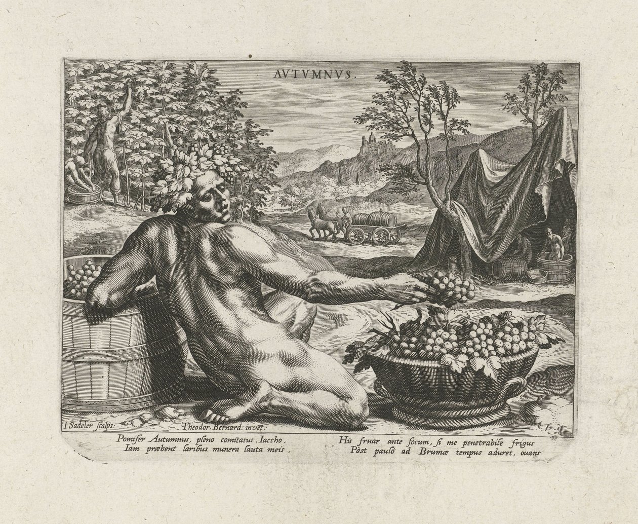 Podzim Podzim vs (název na objektu) The Four Seasons (název série) od Johann Sadeler (I)