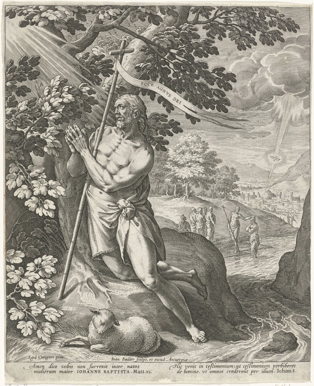 Jana Křtitele na poušti od Johann Sadeler (I)