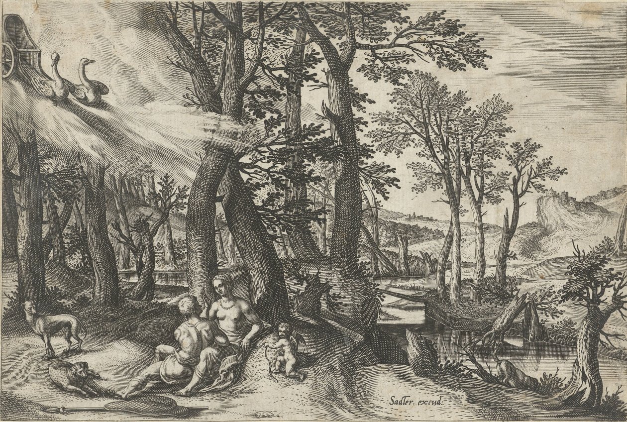Venuše a Adonis od Johann Sadeler (I)