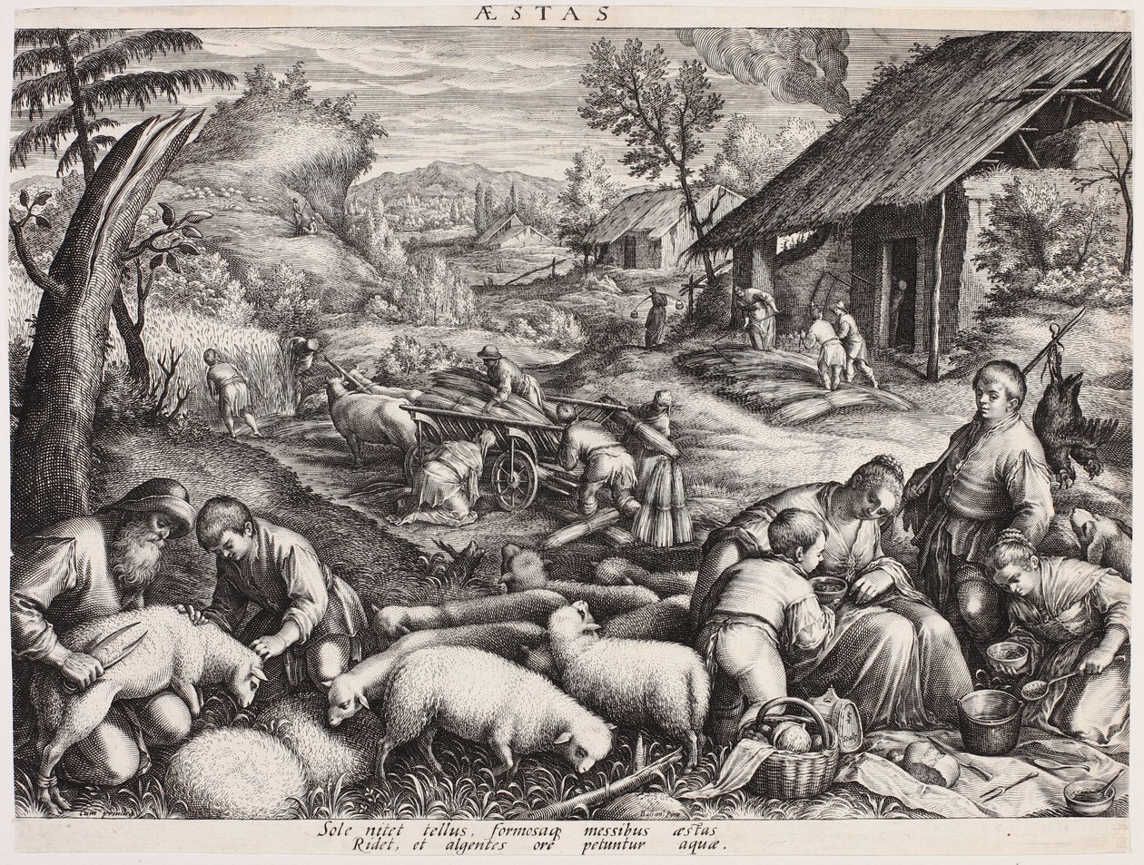 Léto - Aestas (Čtyři roční období) od Johann Sadeler I