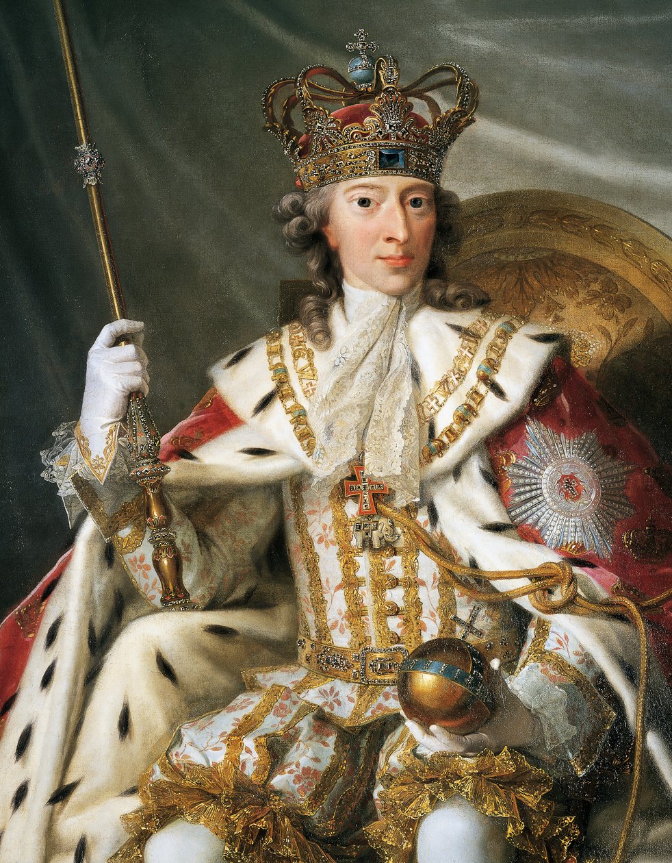 Portrét Christiana VI z Dánska (Kodaň od Johann Salomon Wahl