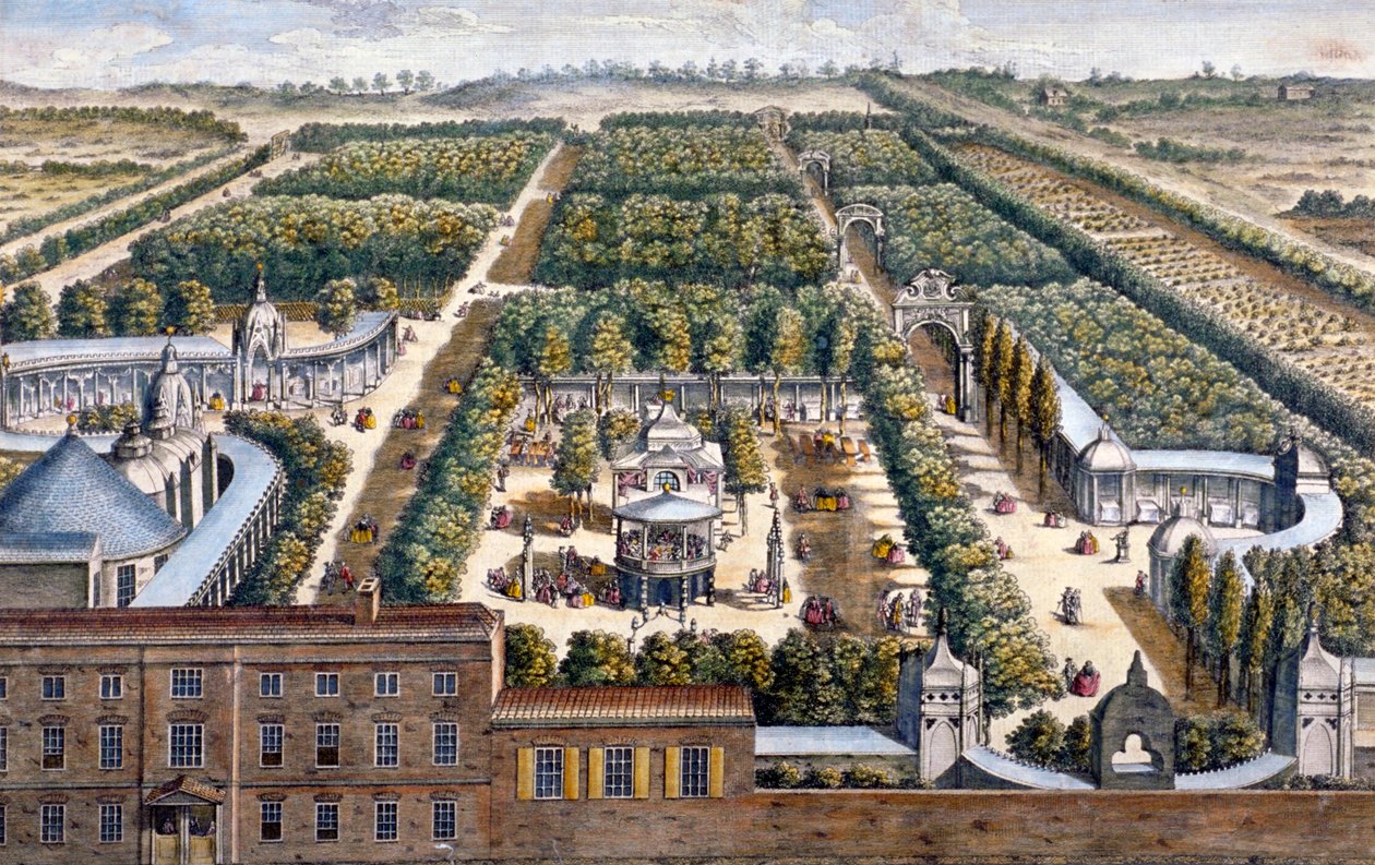 Vauxhall Gardens, Lambeth, Londýn, 1751. od Johann Sebastian Muller