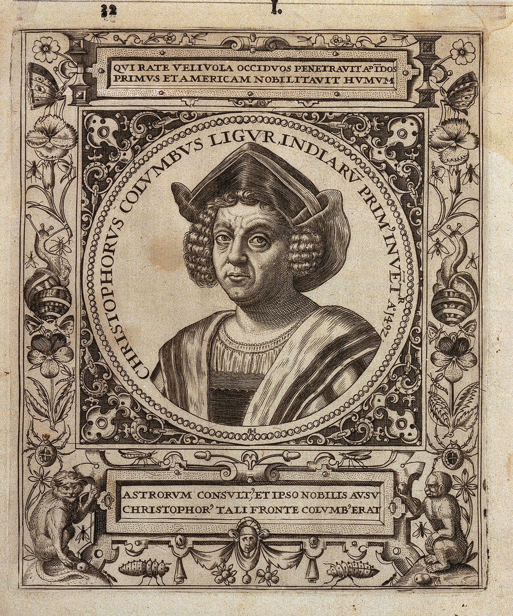 Portrét Kryštofa Kolumba od Johann Theodor de Bry