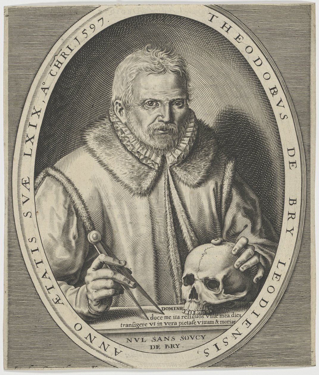 Portrét Theodora de Bry 1528-1598, ca. 1597. od Johann Theodor de Bry