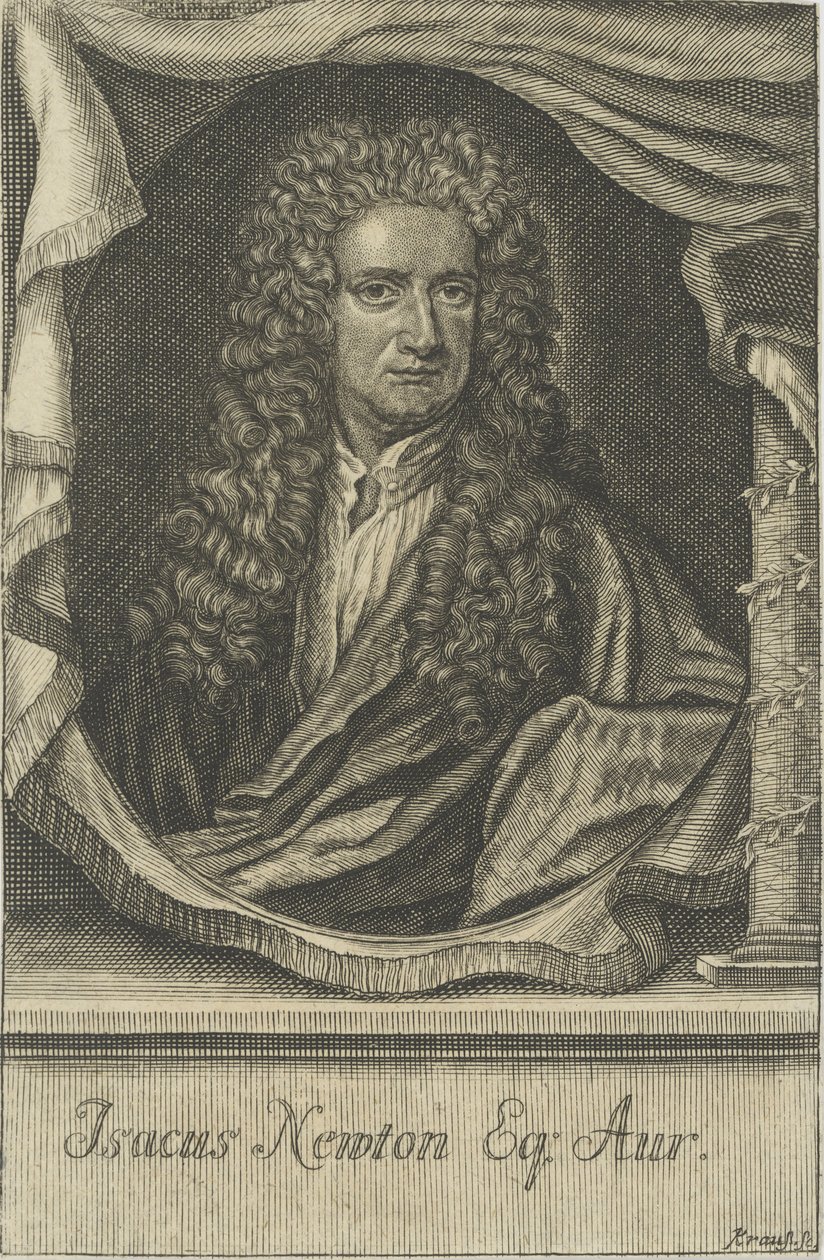 Portrét sira Isaaca Newtona 1642-1727, od Johann Ulrich Krauss