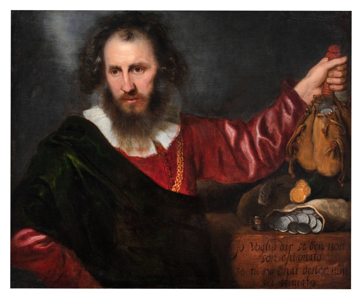 Alegorie chamtivosti (nebo reality), kolem 1670-75 (olej na nelinkovaném plátně) od Johann Ulrich Mayr