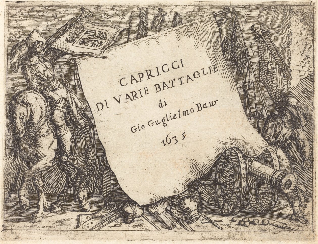 Rozmary různých bitev Titulní strana, 1635. od Johann Wilhelm Baur
